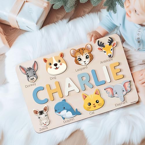Custom Wooden Name Puzzle for Babies Toddlers