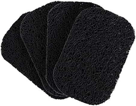 Hesitroad Soap Dish Quick Drain 4Pcs Creative Black