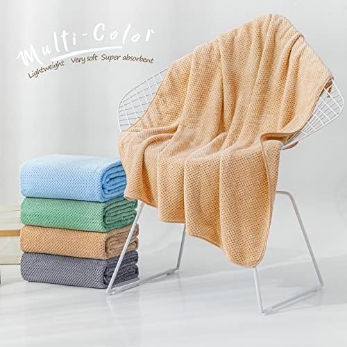 OLESTER Microfiber Bath Towel Set Brown 2 Pack 1