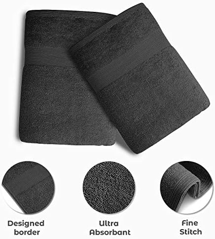 Softolle Luxury Bath Towels Set of 4 27 x 54 Grey 1
