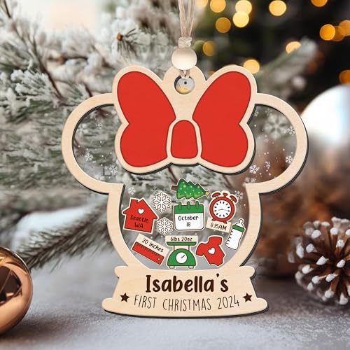 Babys First Christmas Ornament 2024 Personalized