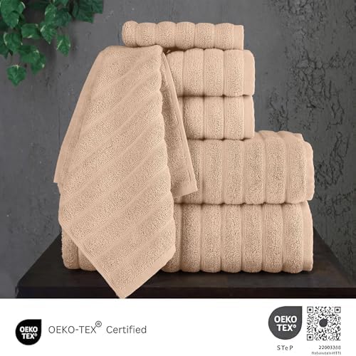 Classic Turkish Towels CTT 6-Piece Set Almond Beige