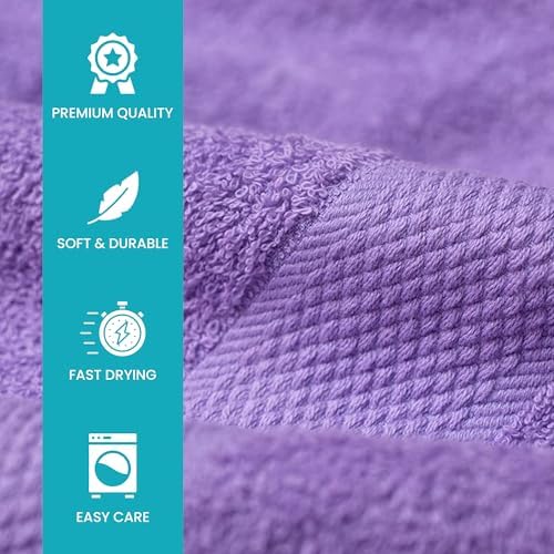 Ashley Mills Bath Towels Set of 6 100 Cotton Soft Absorbent