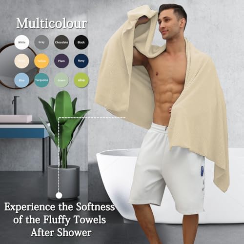 Hailea 4-Pack Bath Towels Set - 35x70 Inches