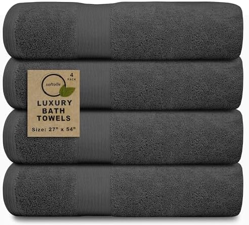 Softolle Luxury Bath Towels Set of 4 27 x 54