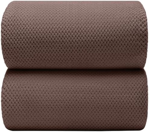 YTYC 39x78 Inch Oversized Bath Towels 2 Piece Brown Microfiber Luxury