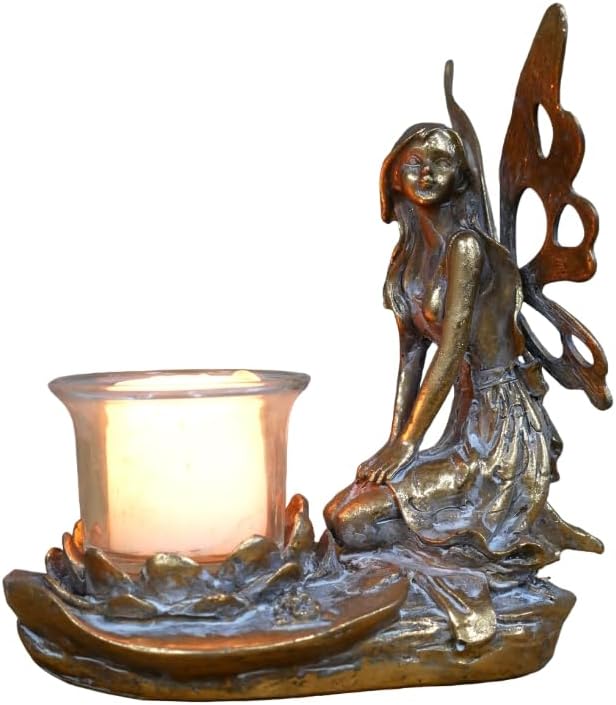 Fairy Tealight Candle Holder - Resin Figurine Decor