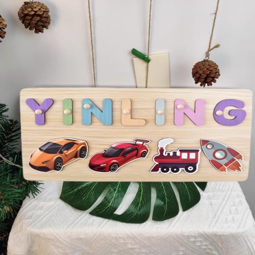 LearnToy Name Puzzle for Kids Customized Wooden Toy