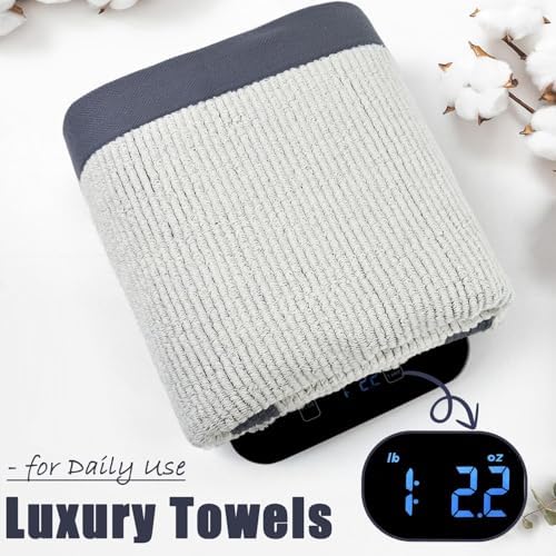 Cleanbear Bath Towels Set of 2 Silver-Gray 520 GSM
