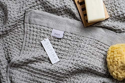 Ravel Silver Infused Waffle Towel - Bath Dune Brown