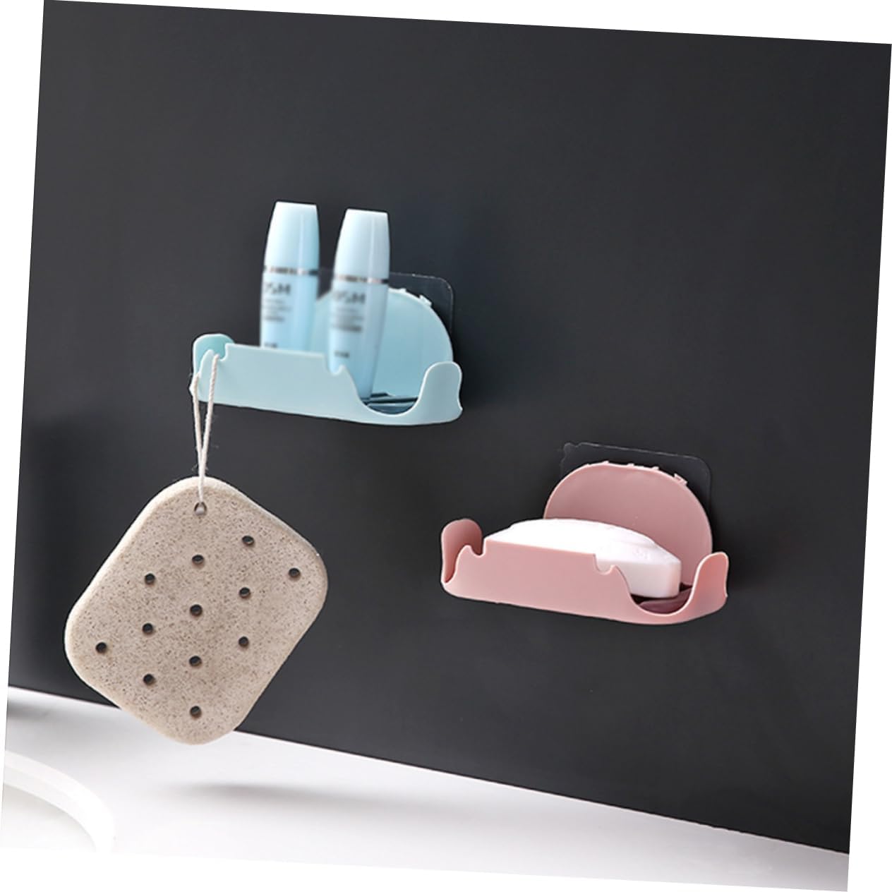 Holibanna Holder Soap Dish Adhesive Compartment