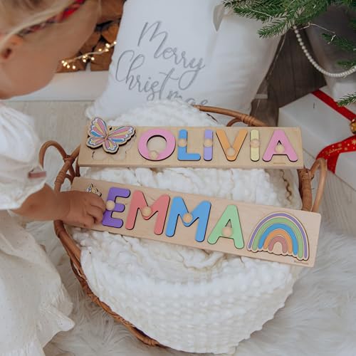 Personalized Wooden Name Puzzle for Baby Girl
