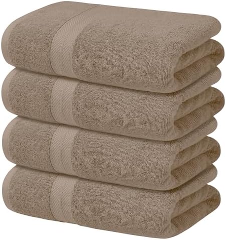 Avalon Towels 4 Pack 27x54 Bath Towels Beige