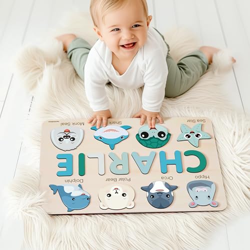 Personalized Wooden Name Puzzle for Toddlers 1