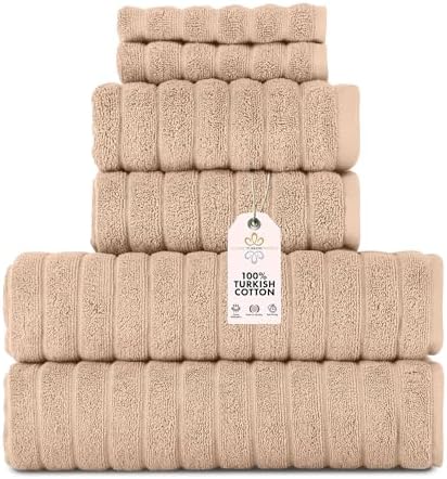 Classic Turkish Towels CTT 6-Piece Set Almond Beige