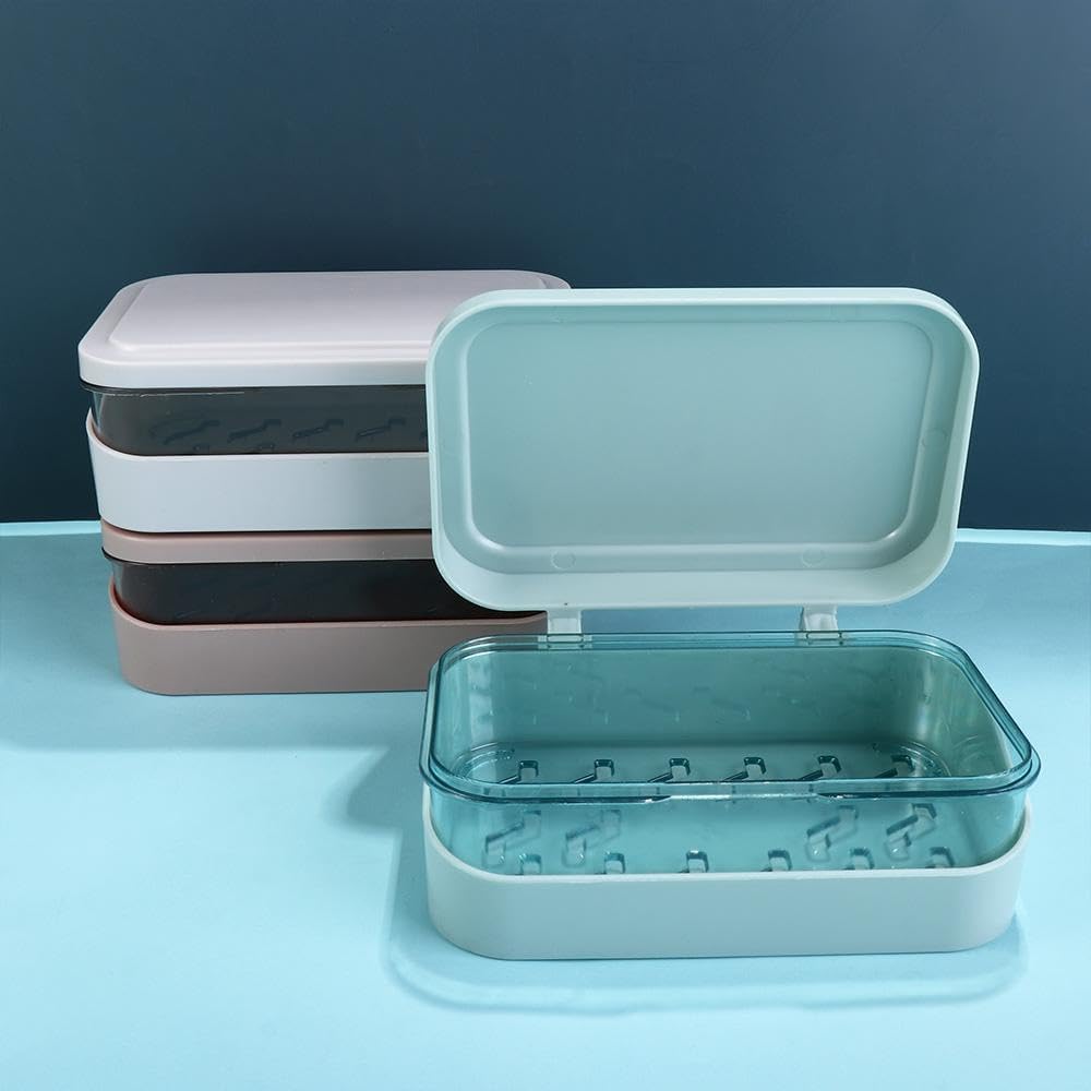 Plastic Soap Box with Lid - Pink
