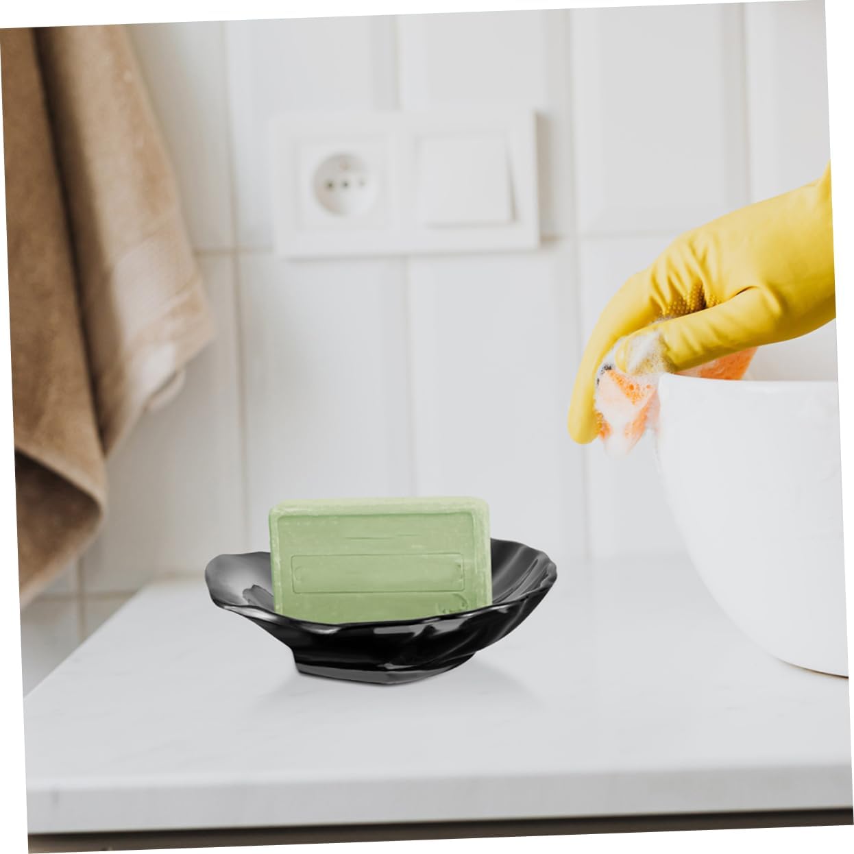 LIFKOME 2Pcs Shell Soap Dish Elegant Organizer