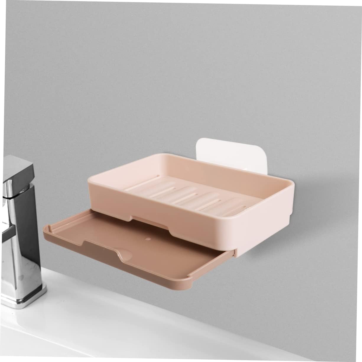 Amosfun Wall-Mounted Drain Proof Soap Dish Holder