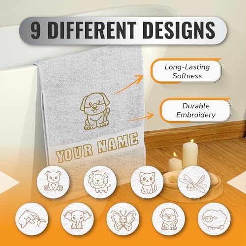 Shape28 Personalized Bath Towel with Animal Design - 54x27
