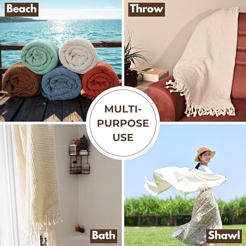 Pskl Turkish Organic Cotton Waffle Bath Towel