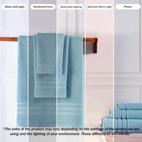 Hawmam Linen Jumbo Bath Towels 2 Pack Light Blue