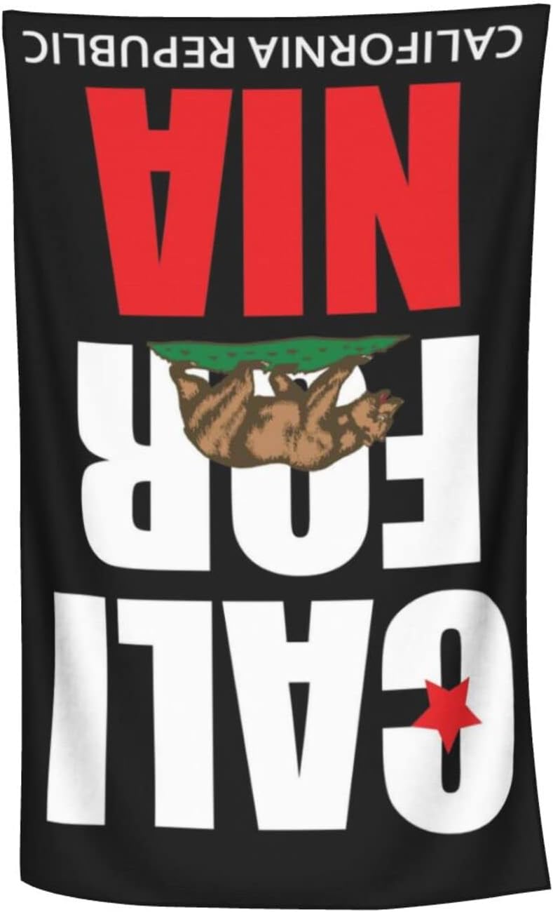 California Republic Flag Beach Towel - Soft Microfiber Packable Unisex