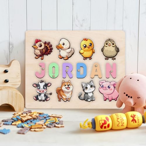 Personalized Wooden Name Puzzle for Toddlers