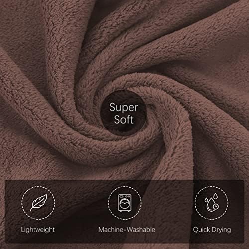 TENSTARS Silk Hemmed Microfiber Bath Towels - 16x28 Inch Set of 6