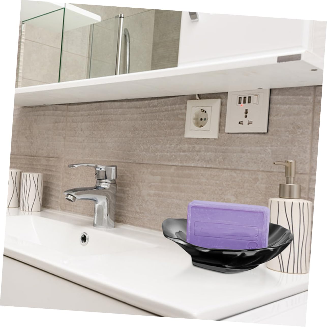 Luxshiny 2-Piece Shell Soap Dish Set