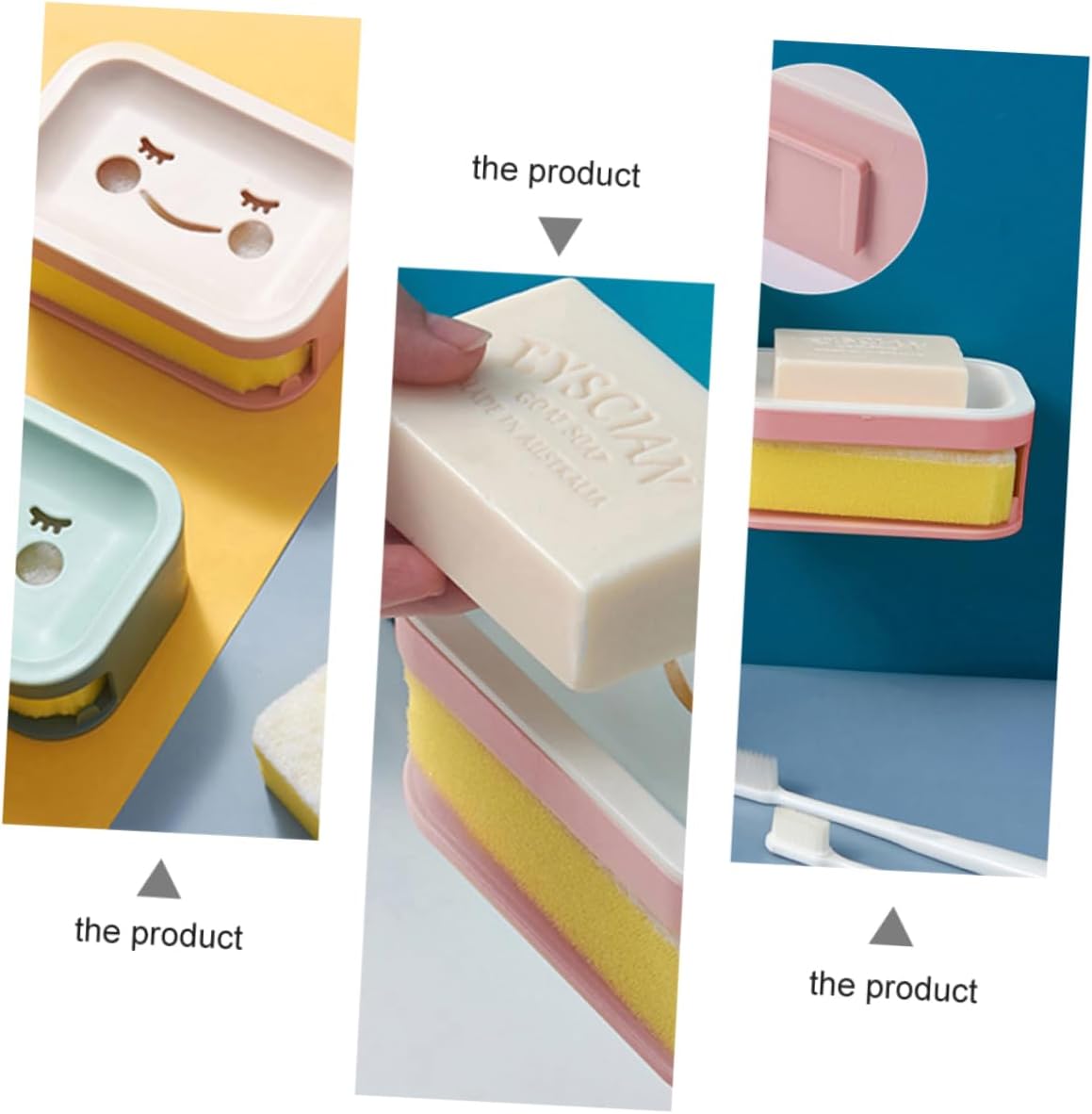 Amosfun Wall Mount Soap Holder with Draining Design