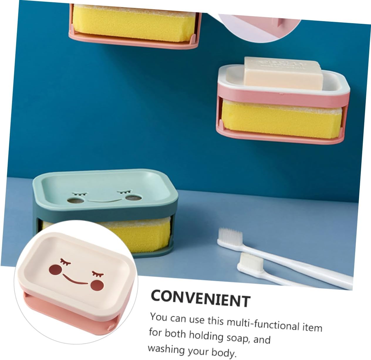 Ciieeo Double Layer Wall-Mounted Soap Draining Dish