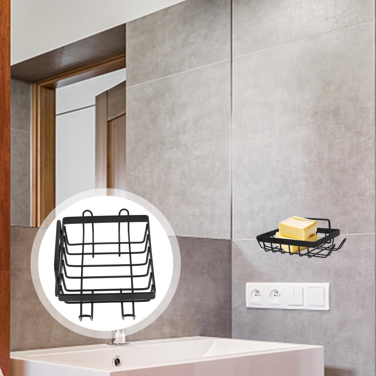 Unomor Wall Mounted Soap Holder Rustproof
