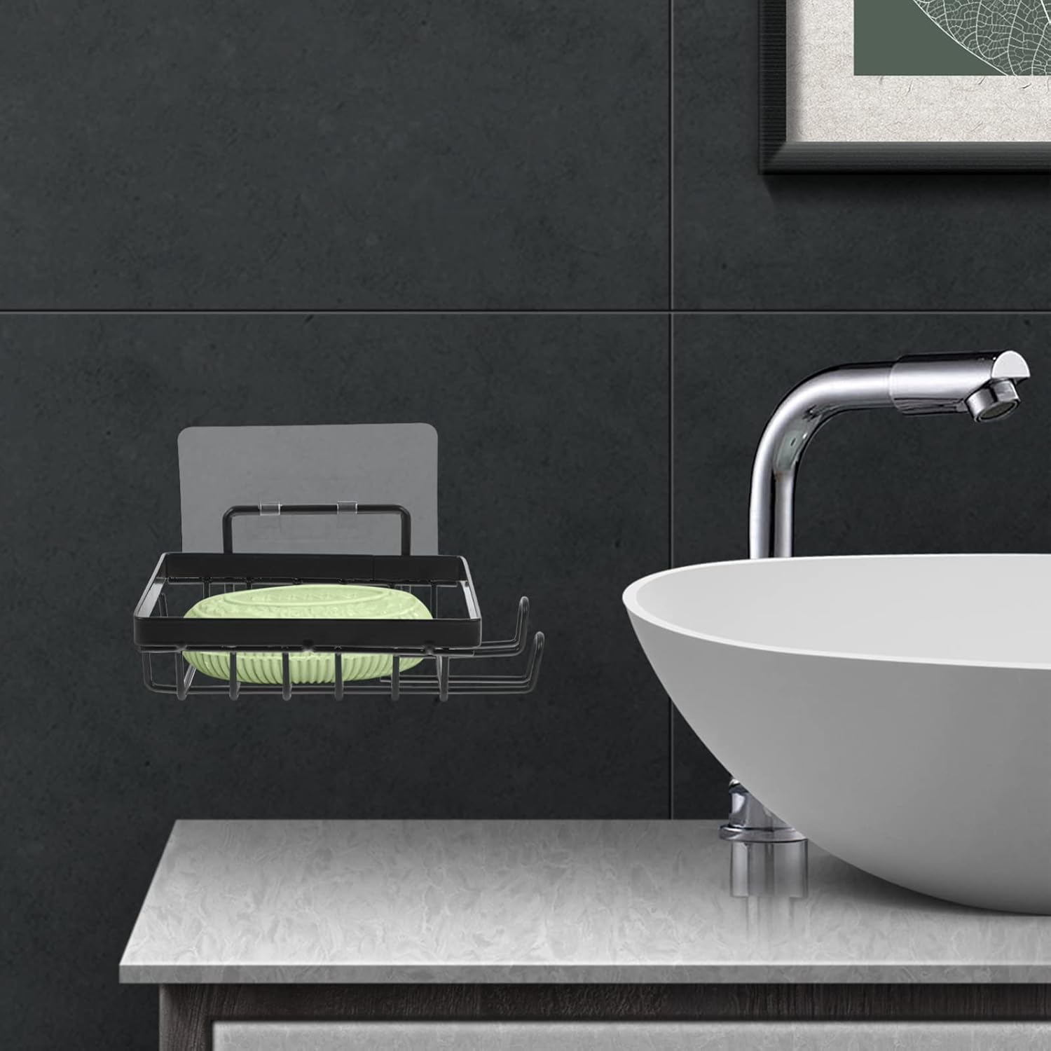 Alipis Wall-mounted Soap Holder Bar Dish for Shower and Kitchen