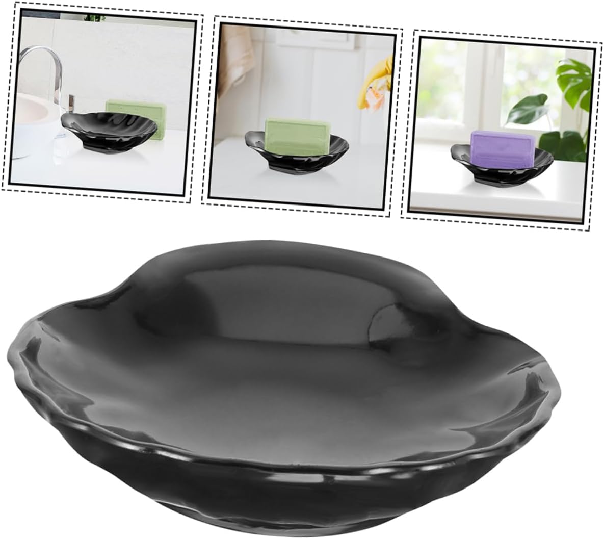 2-Piece Shell Soap Dish Ocean Themed Bathroom Holder