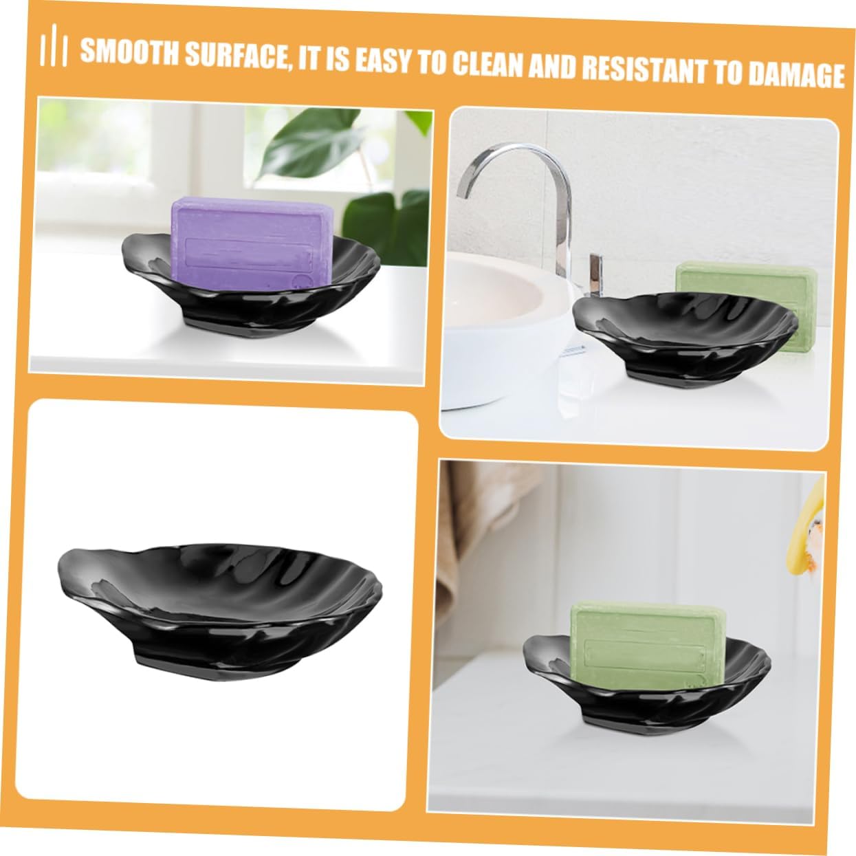 Luxshiny 2-Piece Shell Soap Dish Set