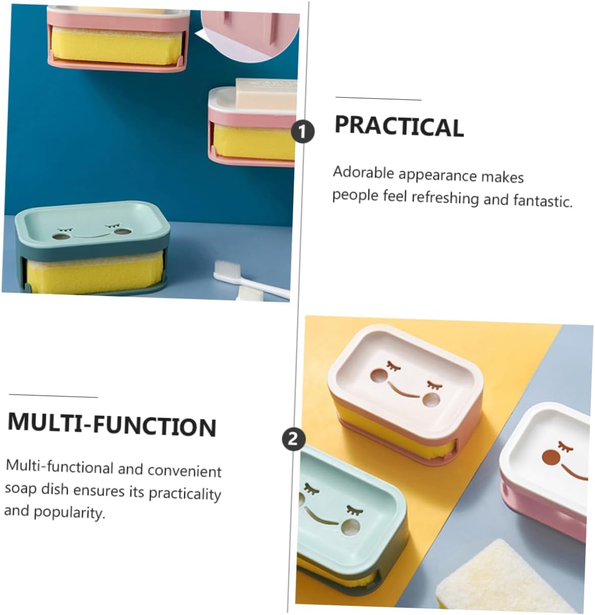 RORPOIR Wall-Mounted Double Layer Soap Dish