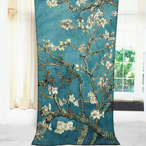 Moslion Soft Bath Towels Almond Blossoms Art Design
