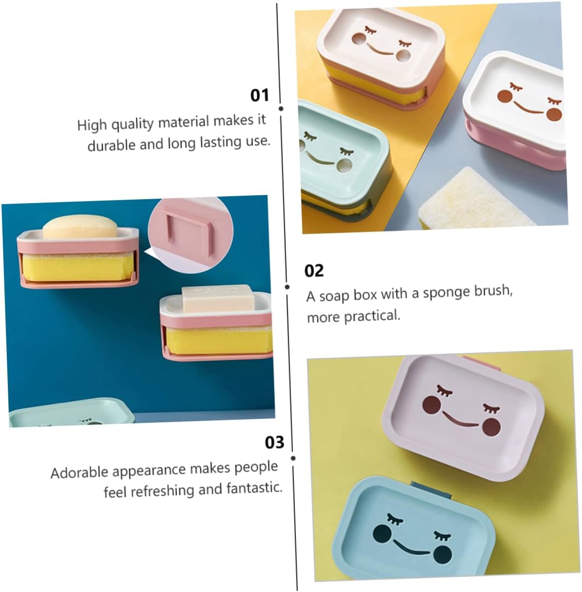 BRIGHTFUFU Double Layer Soap Holder for Bathroom and Kitchen