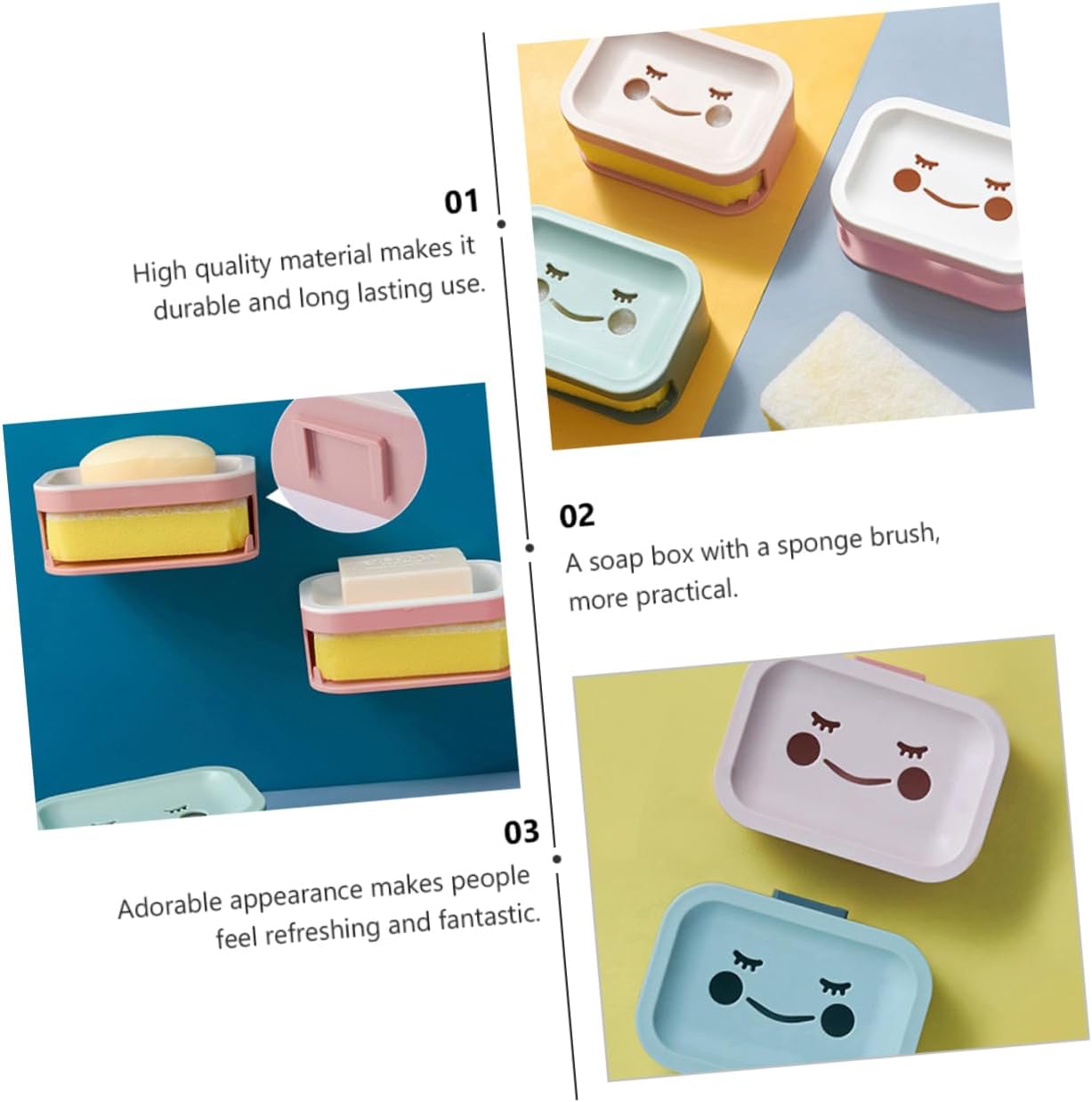 Zerodeko Modern Wall-Mounted Soap Dish Double Layer Bathroom Storage Holder
