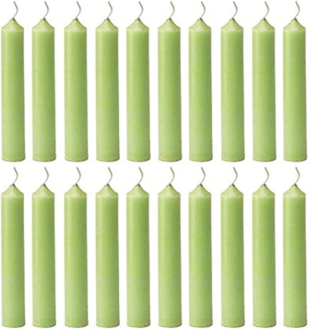 Biedermann Sons Chime Candles - Light Green 4-Inch Tall Box of 20
