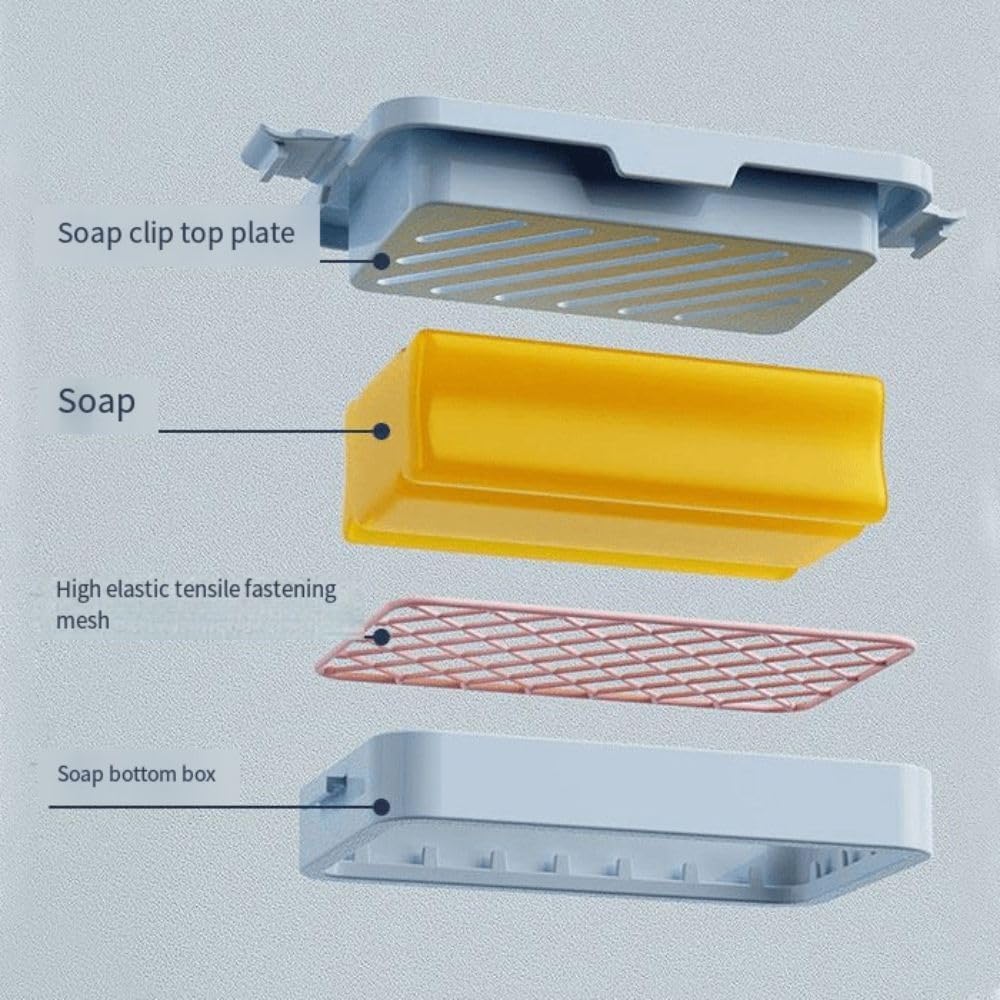 Anti-Slip Ceramic Soap Holder with Drainage for Home