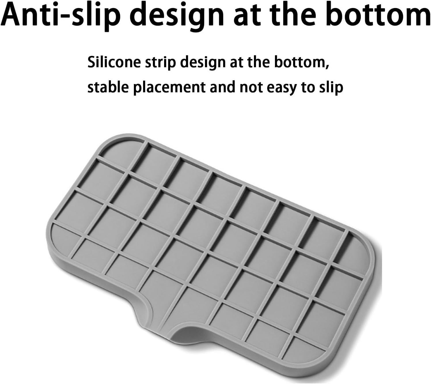 Silicone Soap Drainer with Drain Bar Soap Holder for Shower Counter