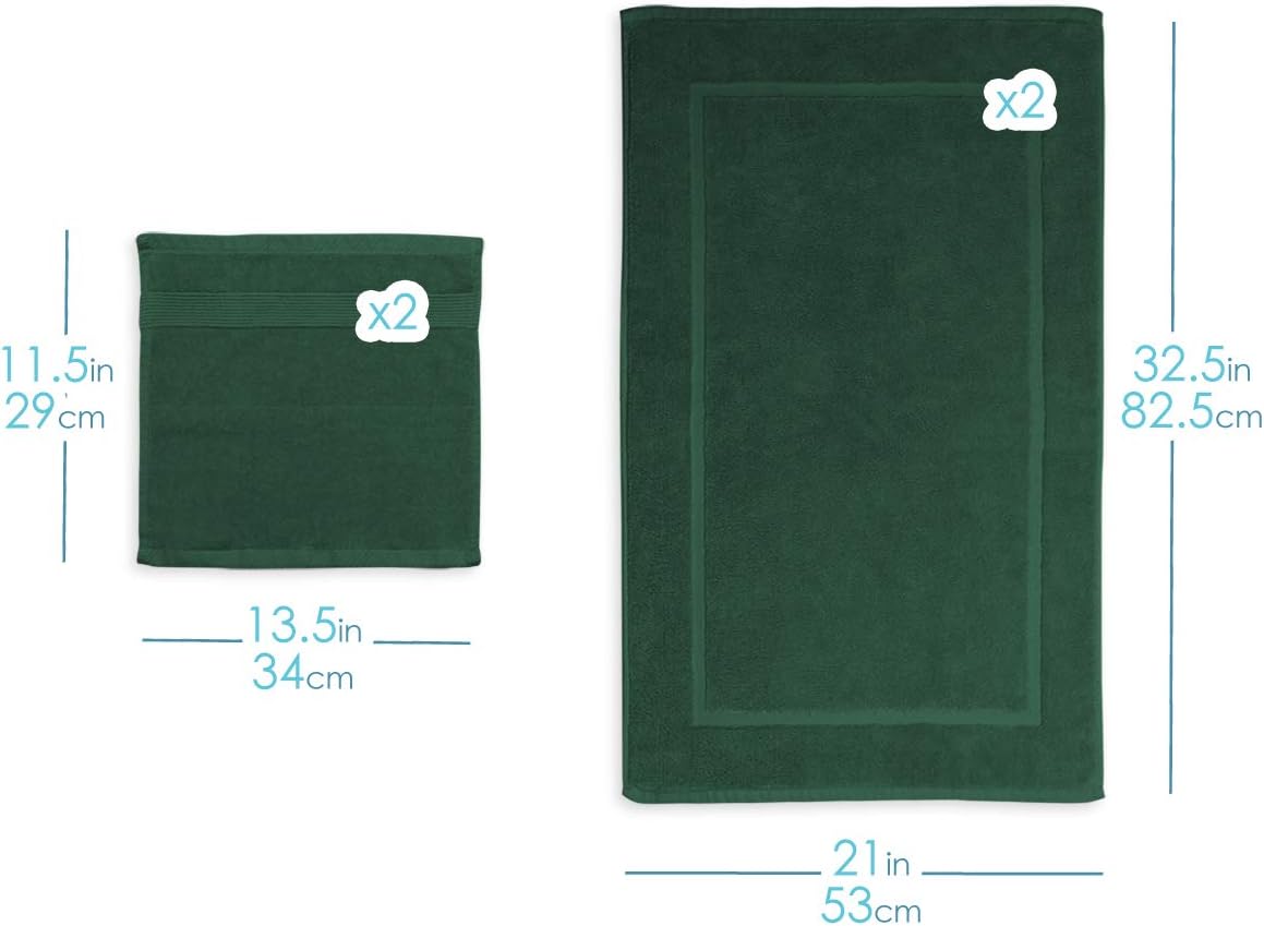 Hearth Harbor Hunter Green Bath Towel Set