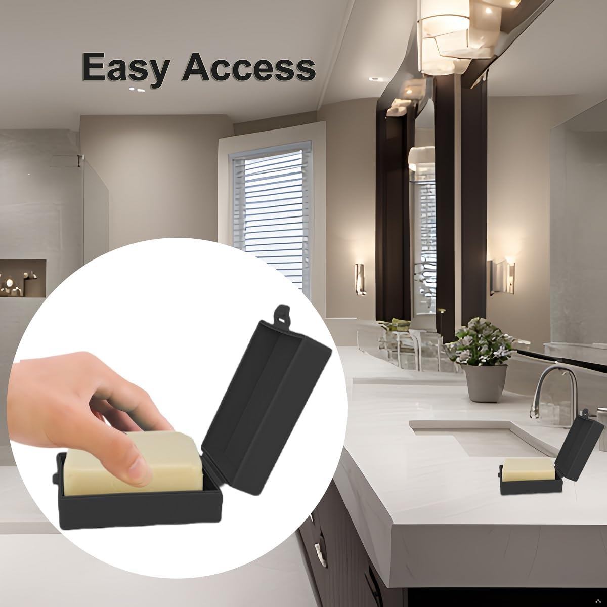 Elimeta Soap Holder 2 Pack - Waterproof Travel Case with Lid