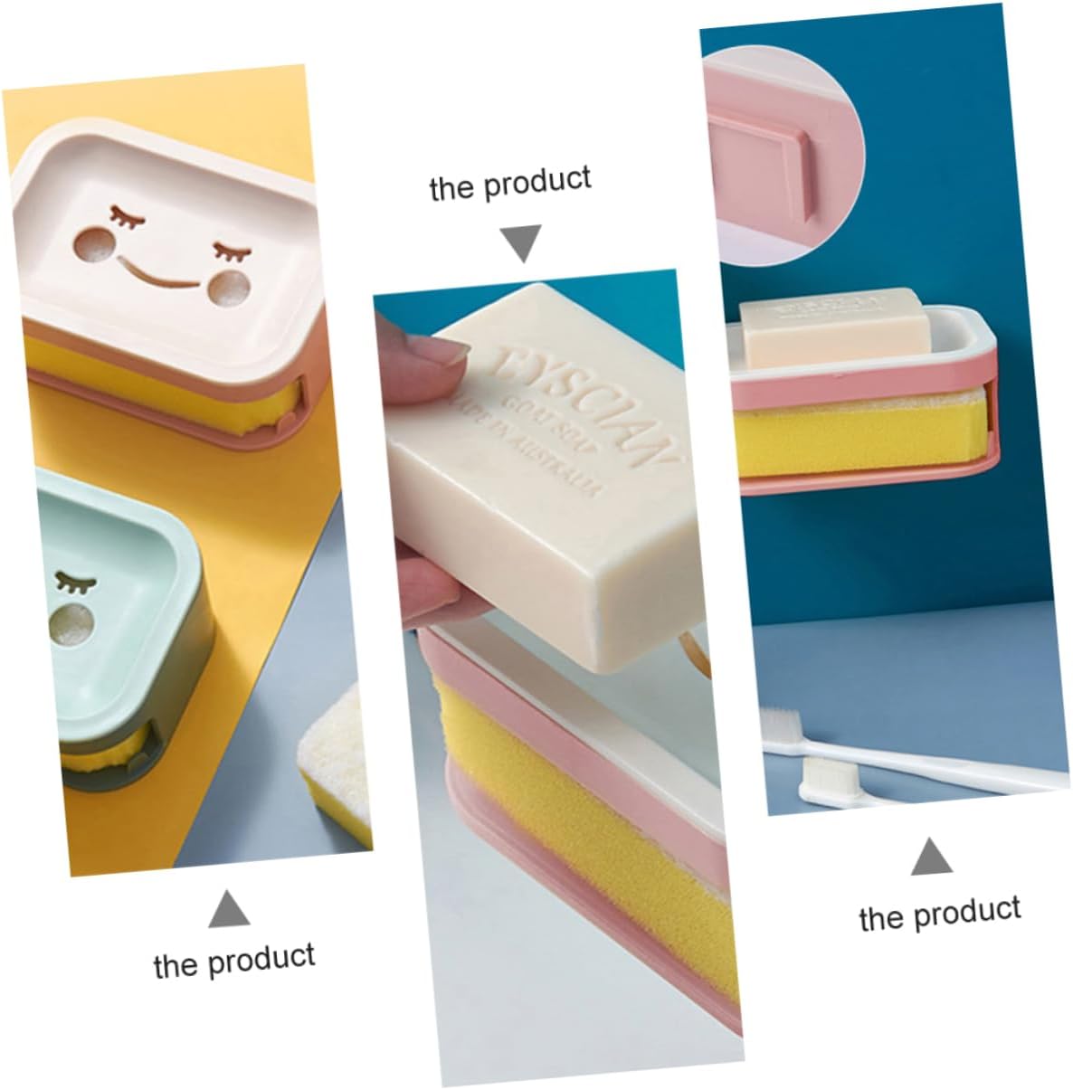 BRIGHTFUFU Double Layer Soap Holder for Bathroom and Kitchen