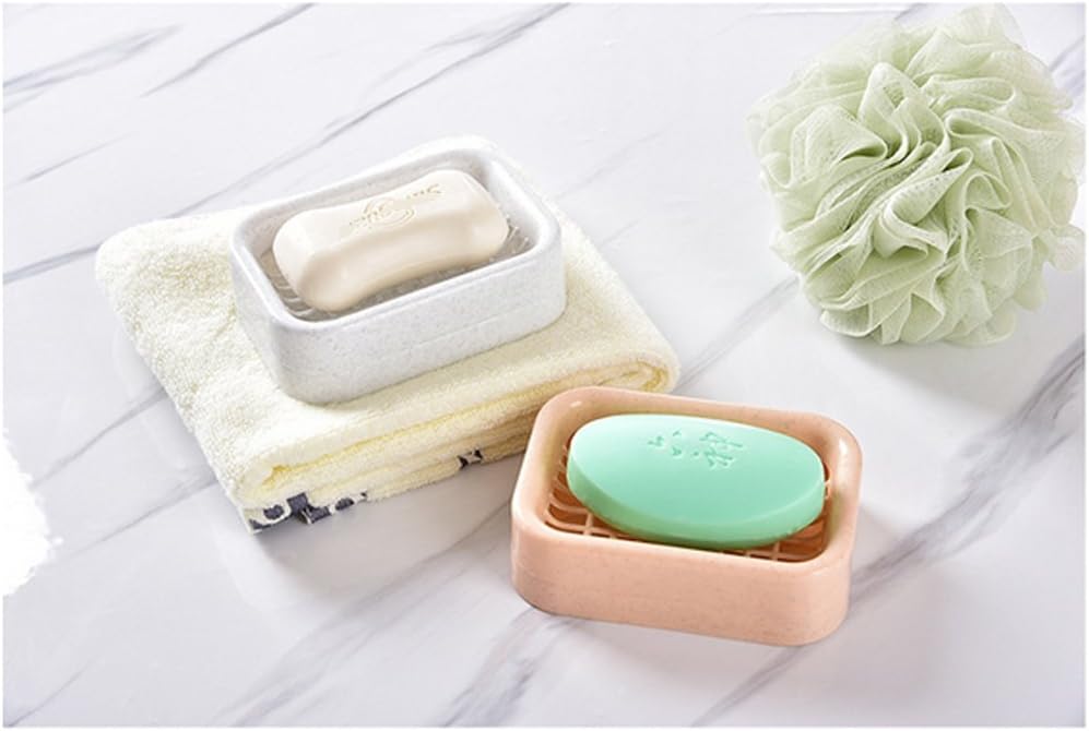 Sumddy 2PCS Plastic Soap Dish Holder Box for Home and Travel