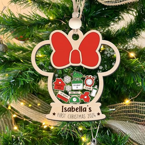Babys First Christmas Ornament 2024 Personalized