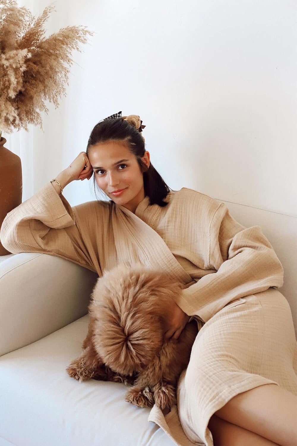 Hammam Collection Bath Robe Quick Dry Turkish Cotton 1pc