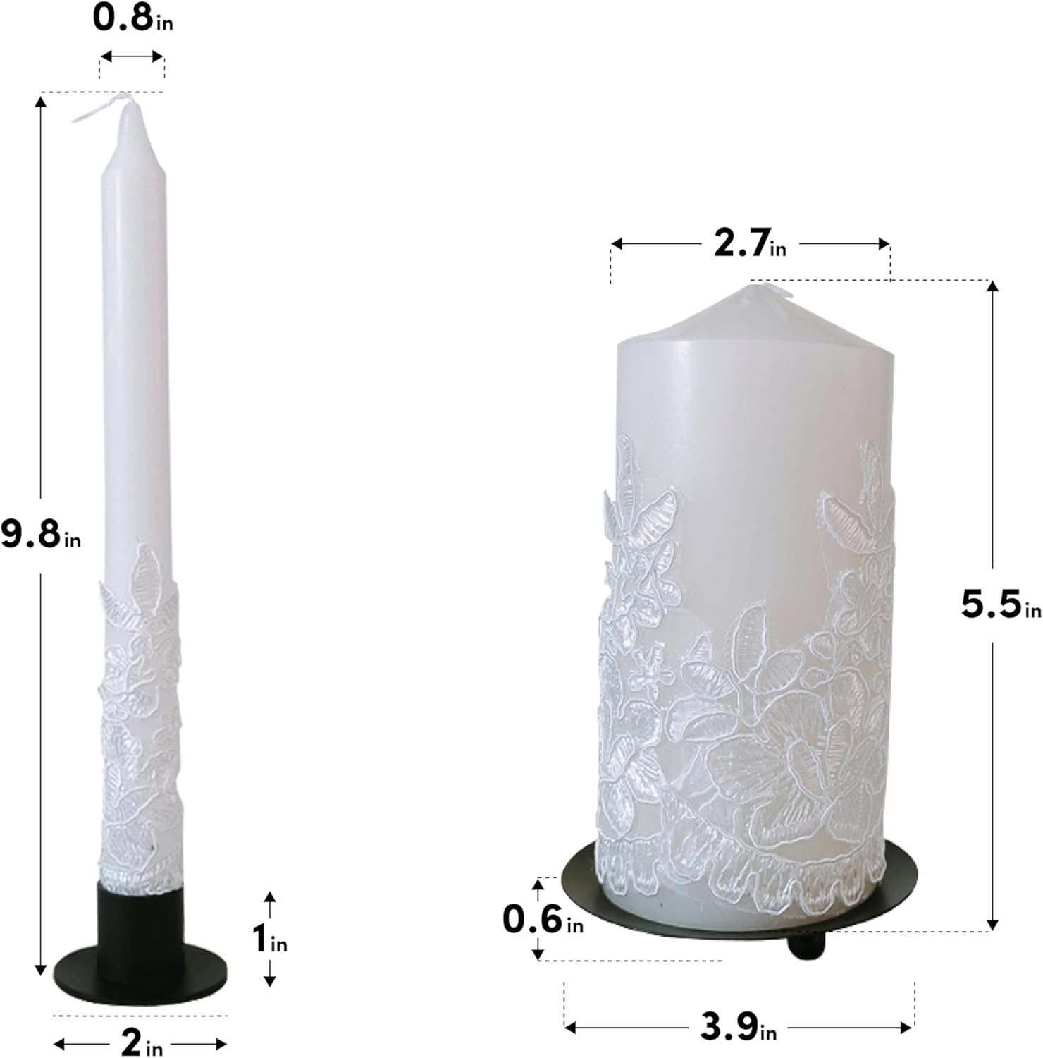 Babymati Unity Wedding Candles Set with Holder