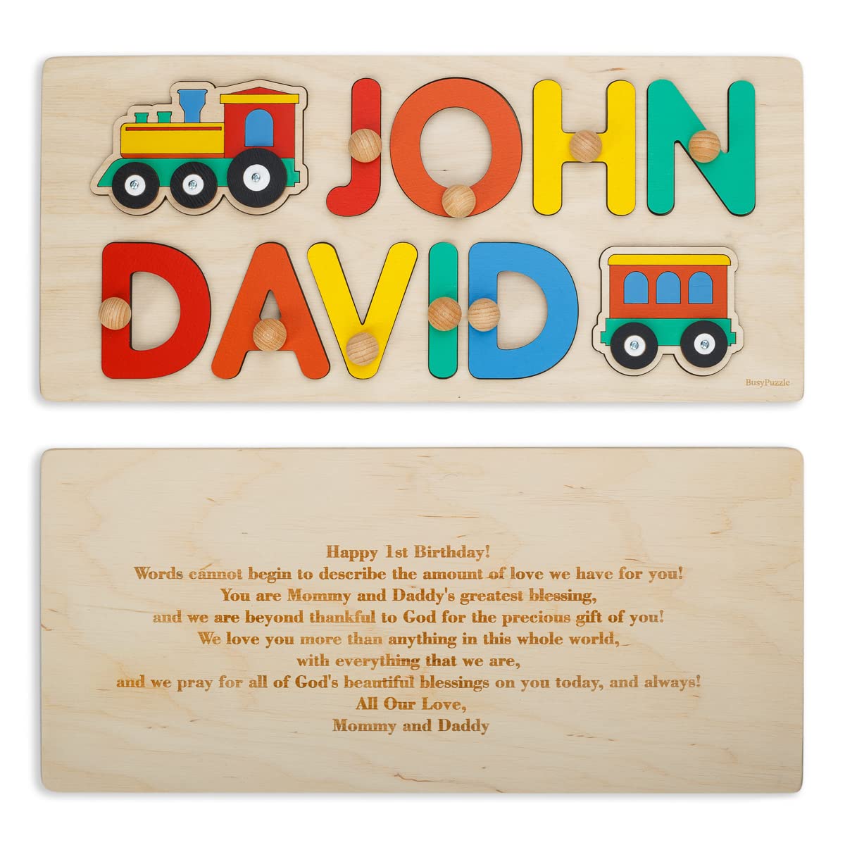 Personalized Baby Name Puzzle with Pegs